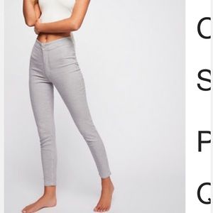 Free people grey striped skinny pants